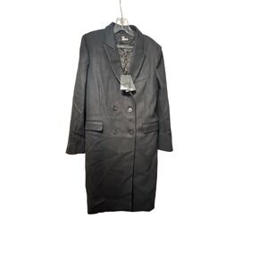 The Kooples Women's Long DoubleBreasted‎ Wool Coat Gray EU 38/US Med MSRP $675
